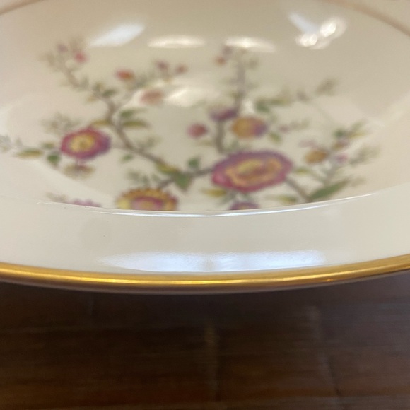 Noritake Asian Song 7151 Serving Bowl 10” Ivory China Gold Rim Japan
